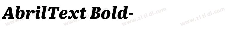 AbrilText Bold字体转换 AbrilText Bold字体转换